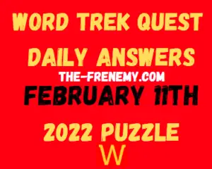 Word Trek Daily Quest Puzzle February 11 2022 Answers