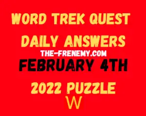 Word Trek Quest Daily Puzzle Challenge February 4 2022 Answers