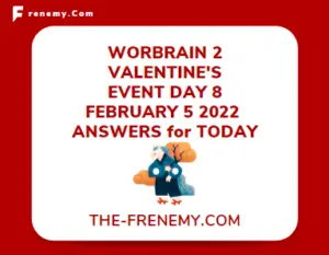 WordBrain 2 Valentines Event Day 8 February 5 2022 Answers