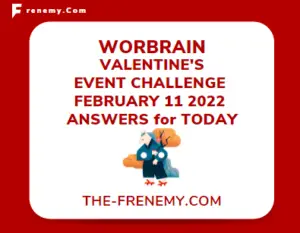 WordBrain Valentines Event Challenge February 11 2022 Answers
