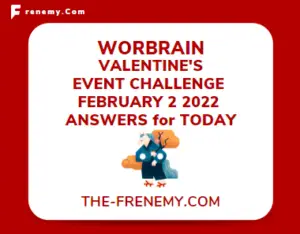WordBrain Valentines Event Challenge February 2 2022 Answers