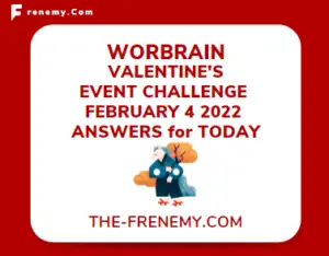 WordBrain Valentines Event Challenge February 4 2022 Answers