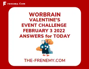 WordBrain valentines Event Challenge February 3 2022 Answers