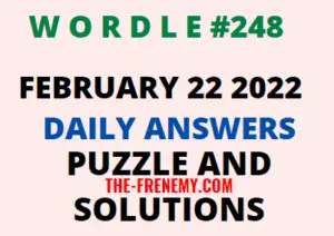 Wordle 248 February 22 2022 Answers Puzzle