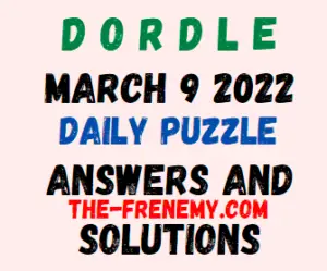 Dordle Answer March 9 2022 Puzzle Solution