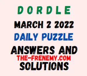 Dordle March 2 2022 Answers Puzzle Today