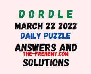Dordle March 22 2022 Answers Puzzle