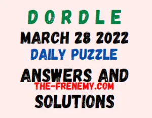 Dordle March 28 2022 Answers Puzzle