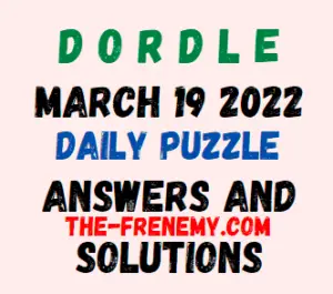 Dorle March 19 2022 Answers Puzzle