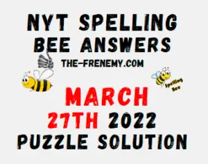 NYT Spelling Bee March 27 2022 Answers Puzzle