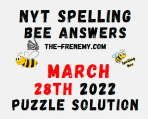NYT Spelling Bee March 28 2022 Answers Puzzle