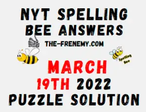 NYT Spelling Bee Solver March 19 2022 Answers Puzzle