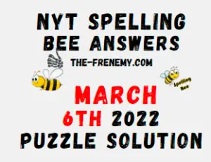 NYT Spelling Bee Solver Puzzle March 6 2022 Answers
