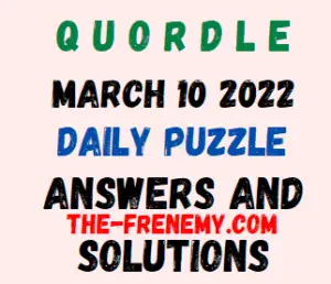 Quordle Answer March 10 2022 Puzzle Solution