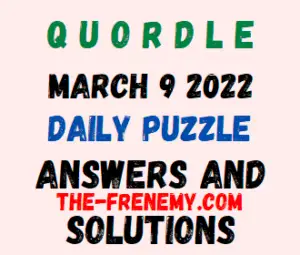 Quordle Answer March 9 2022 Puzzle Solution