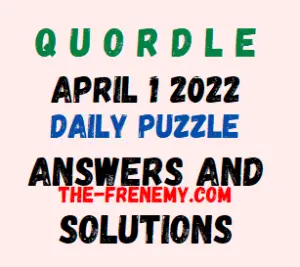 Quordle April 1 2022 Answers Puzzle