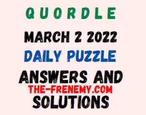 Quordle March 2 2022 Answers Puzzle Today