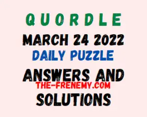 Quordle March 24 2022 Answers Puzzle