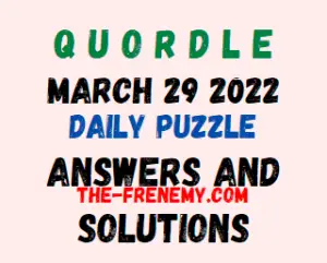 Quordle March 29 2022 Answers Puzzle