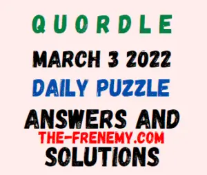 Quordle March 3 2022 Answers Puzzle Today