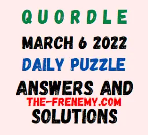 Quordle March 6 2022 Answers Puzzle Today