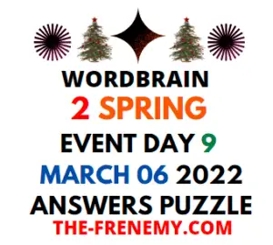WordBrain 2 Spring Event Day 9 March 6 2022 Answers Puzzle