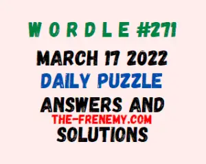 Wordle March 17 2022 Answers Puzzle 271