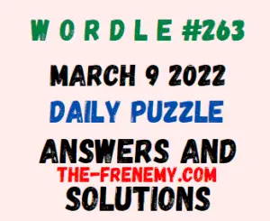 Wordle March 9 2022 Answers Puzzle 263