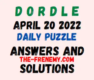 Dordle April 20 2022 Answers Puzzle