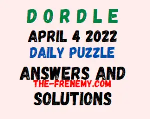 Dordle April 4 2022 Daily Puzzle Answers and Solution
