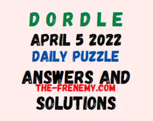 Dordle April 5 2022 Daily Puzzle Answers and Solution