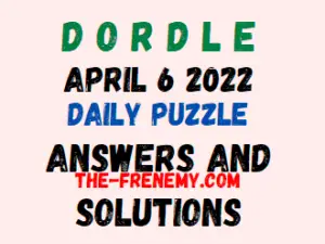 Dordle April 6 2022 Daily Puzzle Answers and Solution