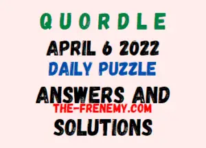 Quordle April 6 2022 Daily Puzzle Answers and Solution