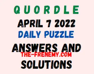 Quordle April 7 2022 Answers Puzzle Today