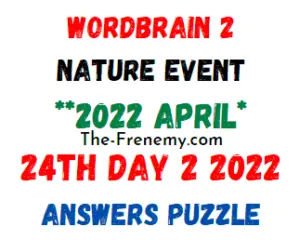 WordBrain 2 Nature Event Day 2 April 24 2022 Answers Puzzle