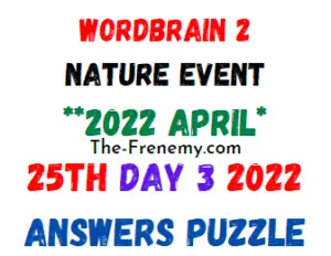WordBrain 2 Nature Event Day 3 April 25 2022 Answers Puzzle