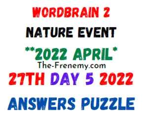 WordBrain 2 Nature Event Day 5 April 27 2022 Answers Puzzle