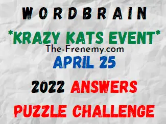 WordBrain Krazy Kats Event April 25 2022 Answers - Frenemy