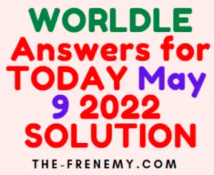 Worldle May 9 2022 Answer for Today