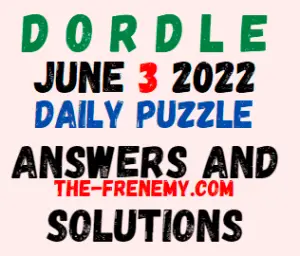 Dordle June 3 2022 Answer for Today