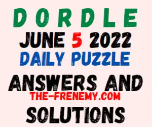 Dordle June 5 2022 Answer for Today