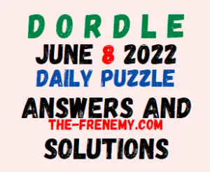 Dordle June 8 2022 Answers Puzzle and Solution for Today