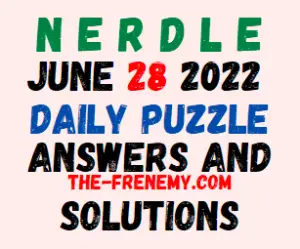 Nerdle June 28 2022 Answers Puzzle and Solution