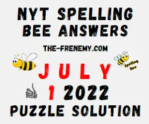 Nyt Bee Daily Puzzle July 1 2022 Answers and Solution