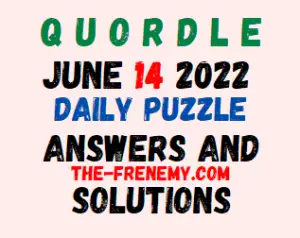 Quordle June 14 2022 Answers Puzzle and Solution for Today