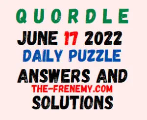 Quordle June 17 2022 Answers Puzzle and Solution