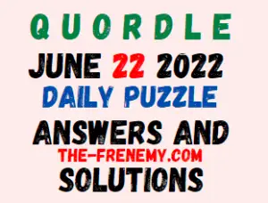 Quordle June 22 2022 Answers Puzzle and Solution