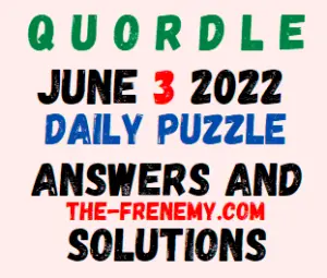 Quordle June 3 2022 Answer for Today