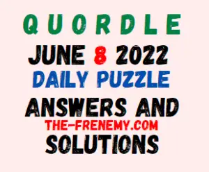 Quordle June 8 2022 Answers Puzzle and Solution for Today