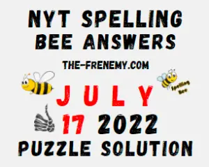 New York Times Spelling Bee July 17 2022 Answers